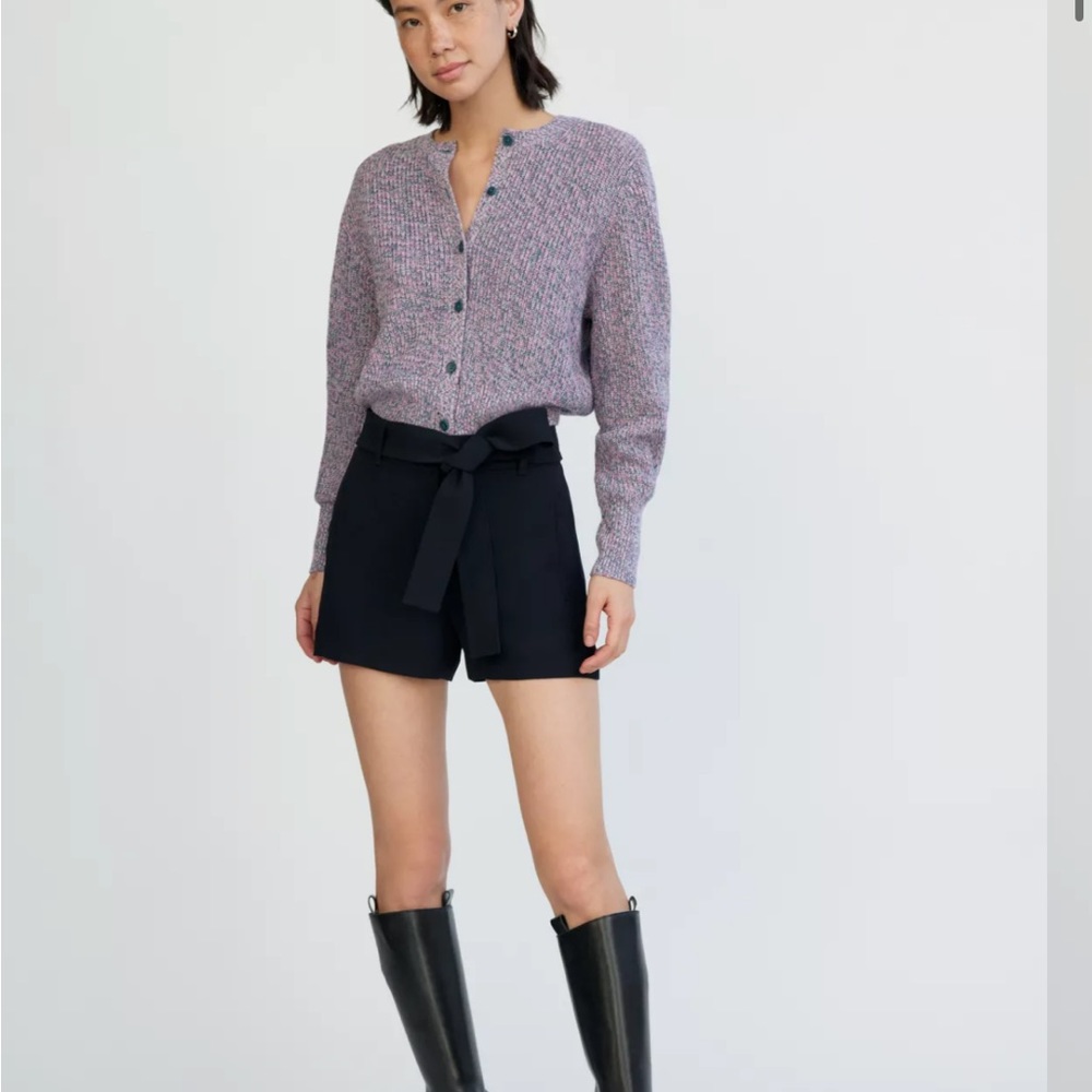 Aritzia wilfred tie front shorts in black size 2
